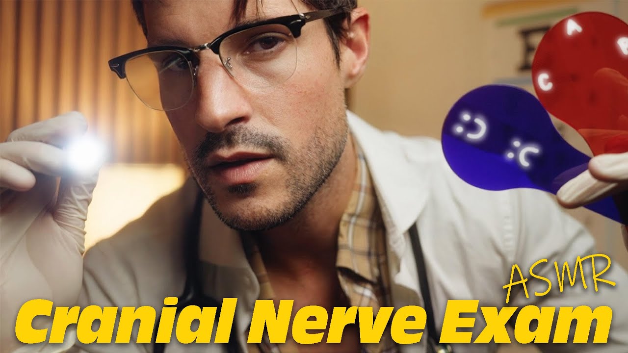 Подробный и реалистичный осмотр черепных нервов с помощью ASMR | Зрение, вкус, слух, осязание, тесты