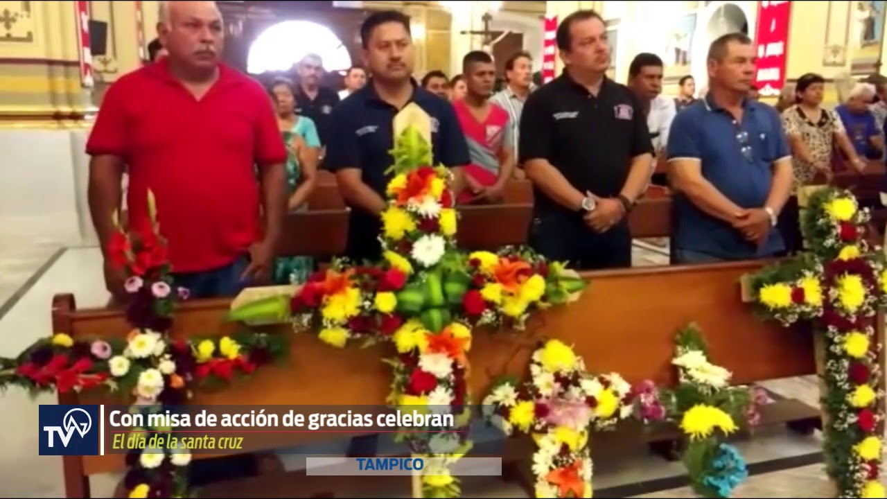 Celebran albañiles el día de la Santa Cruz - YouTube