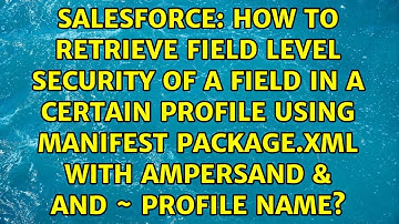 How to retrieve Field Level Security of a field in a certain profile using manifest package.xml...