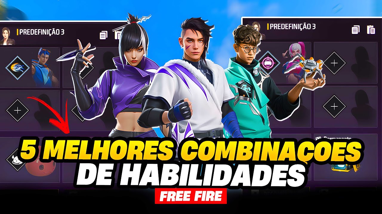 MELHORES Habilidades para [RUSH, CURA, ATAQUE e DEFESA] no FREE FIRE em 2025