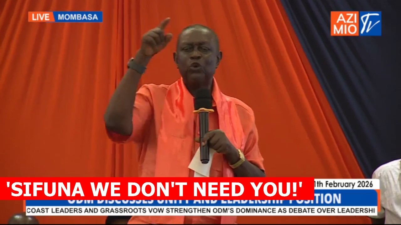 Послушайте речь Обуру Огинги в Момбасе после увольнения Сифуны с поста генерального секретаря пар...