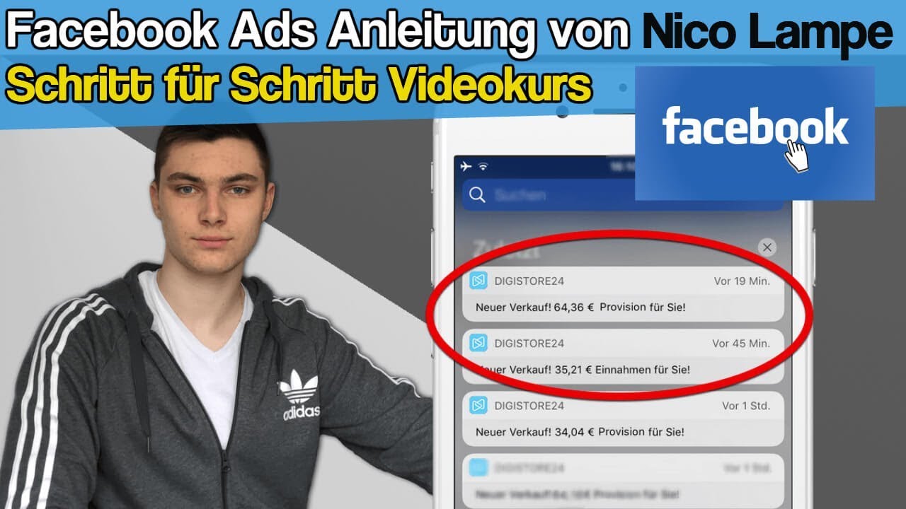 FACEBOOK ADS ANLEITUNG für Beginner von Nico Lampe | Review