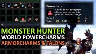 Monster Hunter World Tips - Powercharm, Armorcharm, Powertalon & Armortalon (Passive Buffs)
