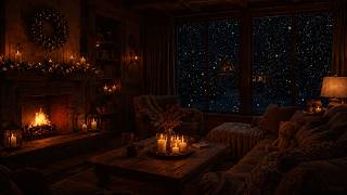 Cozy Winter Fireplace & Falling Snow | Soft Piano Music for Deep Sleep, Study and Relaxation screenshot 5