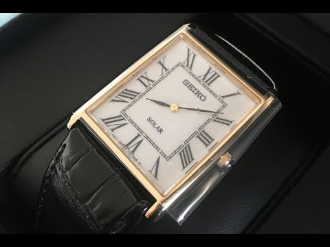 seiko solar square watch