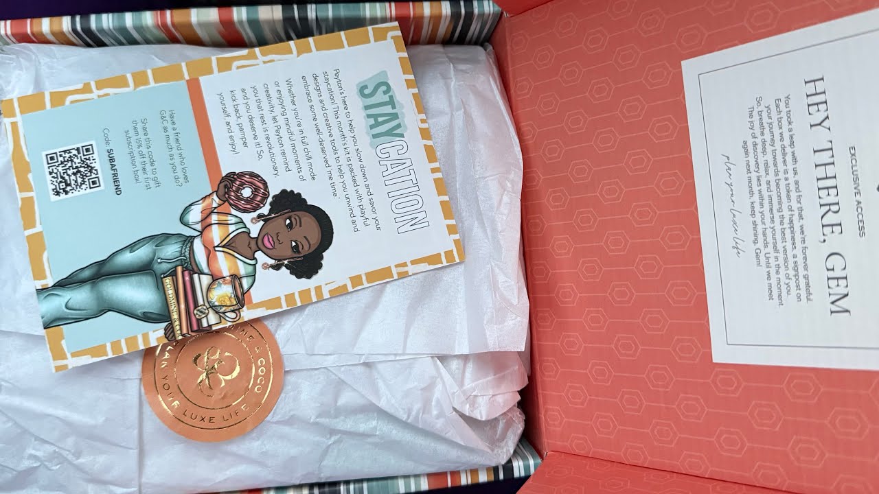 car chat~unboxing~goldmine & coco~planning & journaling subscription box ~ staycation