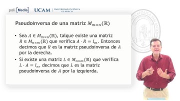 Álgebra Lineal - Pseudoinversa de una matriz- Jesús Soto