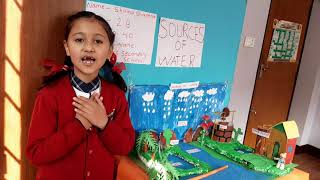 science project work sources of water by shirina