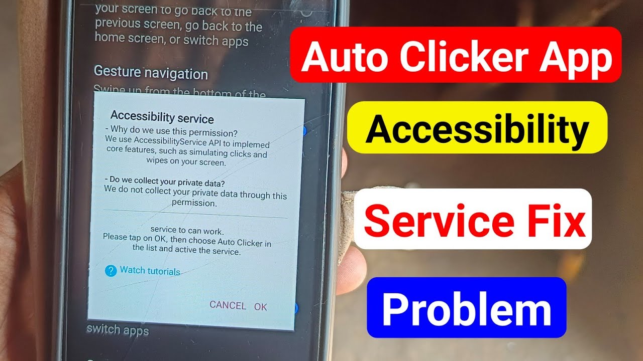 Auto Clicker App Accessibility service  Problem fix | Accessibility Service problem 