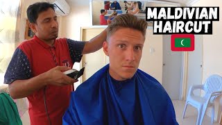 Getting a $6 MALDIVIAN Haircut! Maafushi Island 🇲🇻