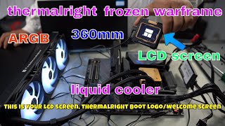 thermalright frozen warframe 360 AIO black argb aura sync with LCD screen, fully customizable