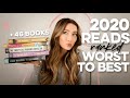 Best &amp; Worst Books I Read in 2020 | My Reading List