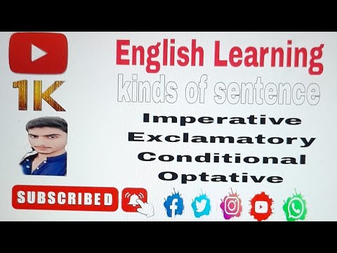 Conditional Optative kinds of sentence imperative Exclamatory Conditional Optative sentence ...