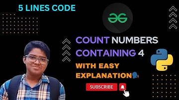 Count numbers containing 4 | 12-06-2024 | gfg potd today | GFG Problem of the day #day82