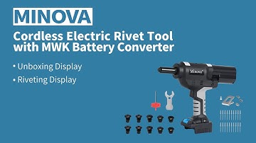 Electric Rivet Tool with MKW Battery Converter (Unboxing & Riveting Display) #tools #rivet