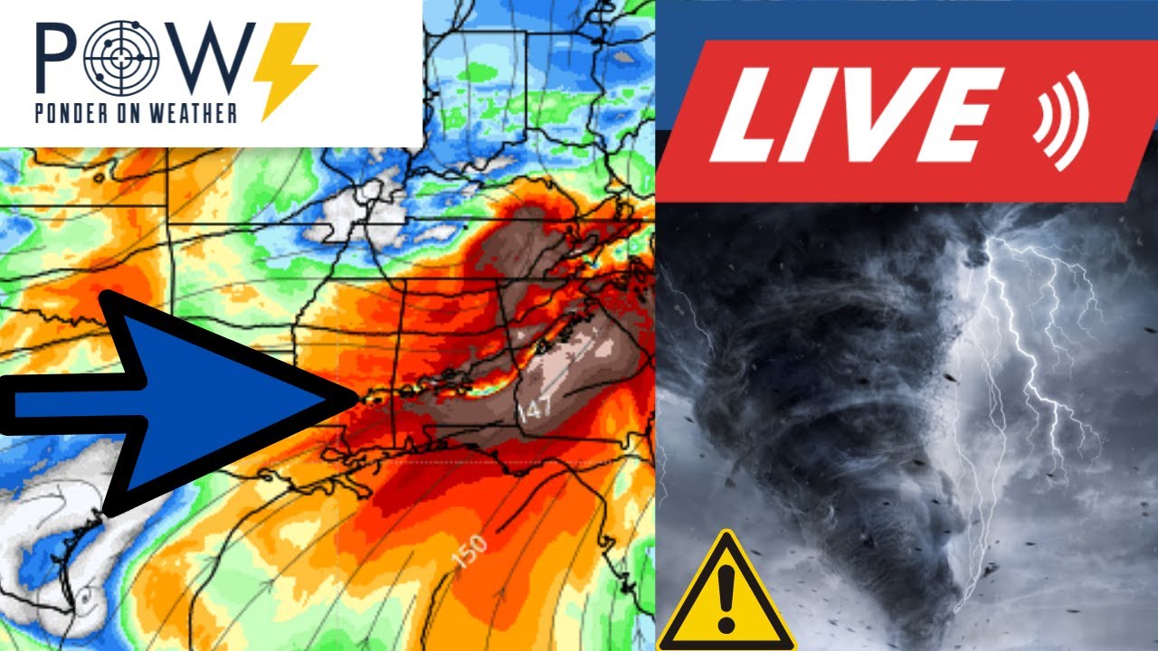 LIVE Severe Weather Coverage! Damaging Winds & Tornado Coverage! LIVE ...