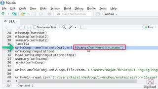 Missmap function in amelia, amelia function for filling empty cells