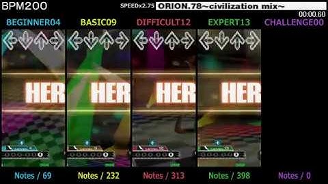 DDR / ORION.78～civilization mix～ - SINGLE (DDRMAX DanceDanceRevolution 6thMIX)