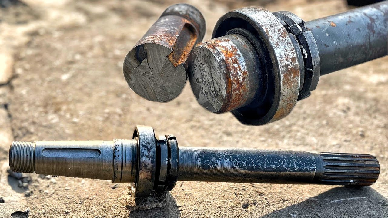 How to Repair Broken pulley Shaft Thresher Machine |