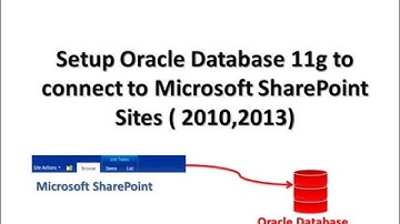 Setup Oracle Database to connect and pull data from Microsoft Sharepoint site