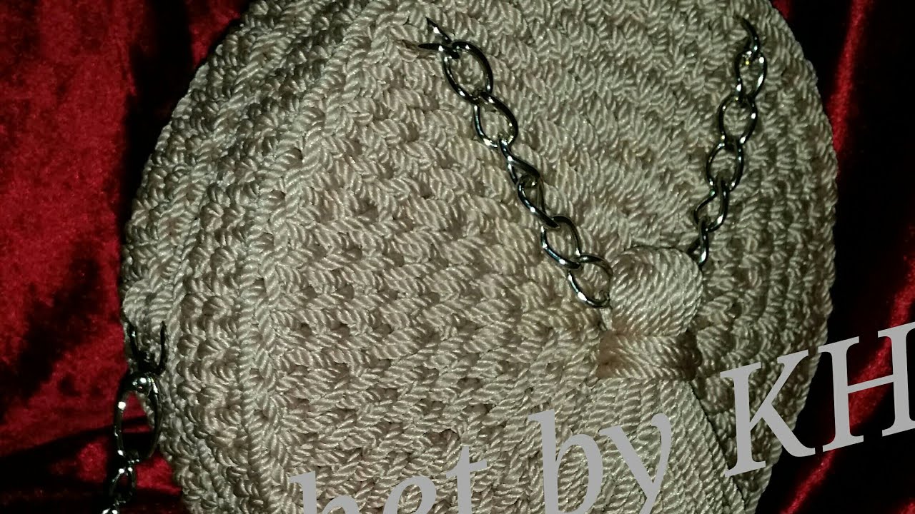 شنطه دائريه بخيط المكرميه  circel bag