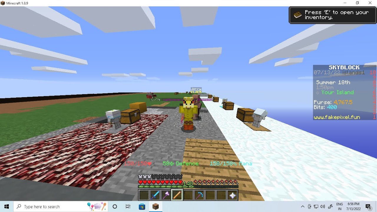 FAKEPIXEL SKYBLOCK | LIVE PLAY SKYBLOCK AND 1B GRIND LETS JOIN NOW | 