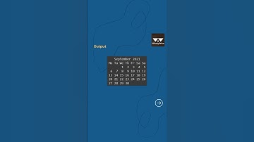 Python💻 Tips👍 and Tricks👌 #36 - How to print a Calendar (a month) in two lines using Python #shorts