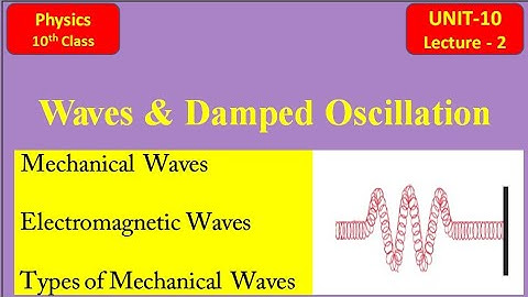 What are damped oscillations, waves & types of waves? Unit - 10 (Lecture -2)|Physics 10th Class