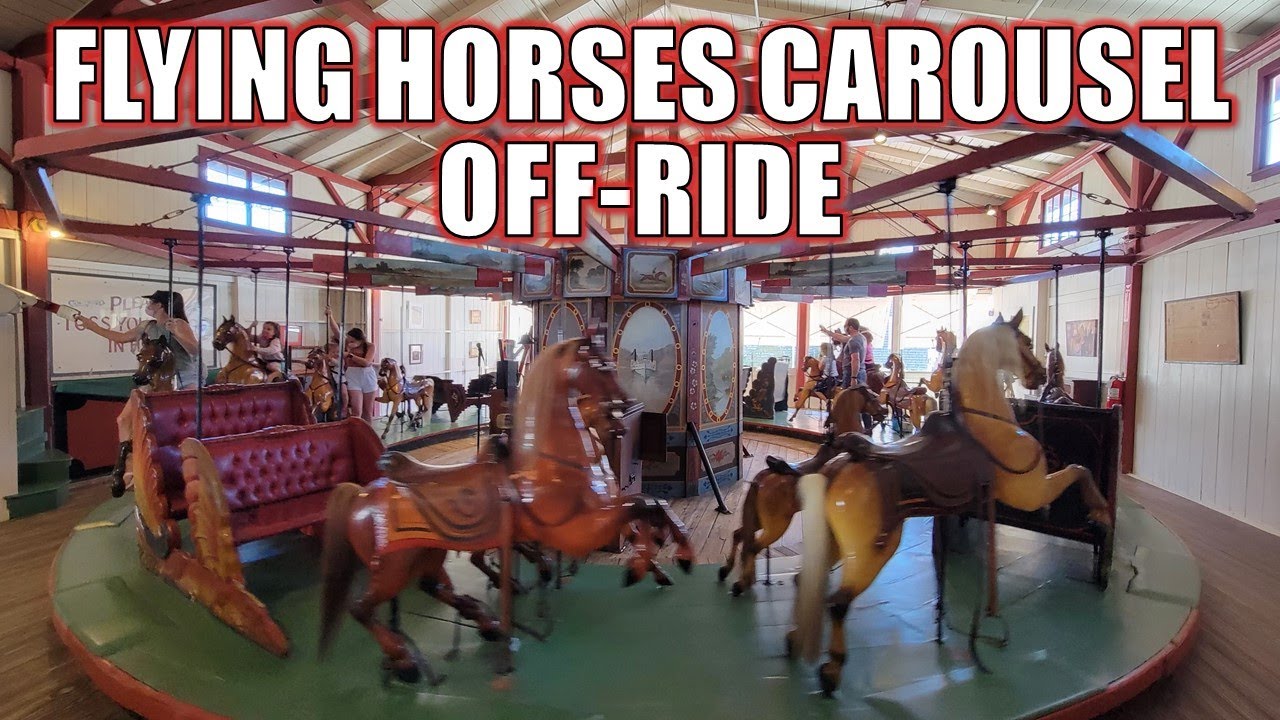 Flying Horses Carousel Off-Ride Footage, Martha's Vineyard | Non-Copyright