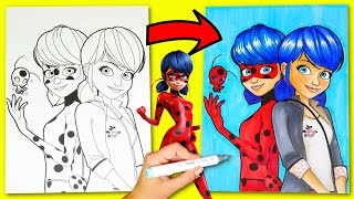 Miraculous Ladybug And Marinette Coloring