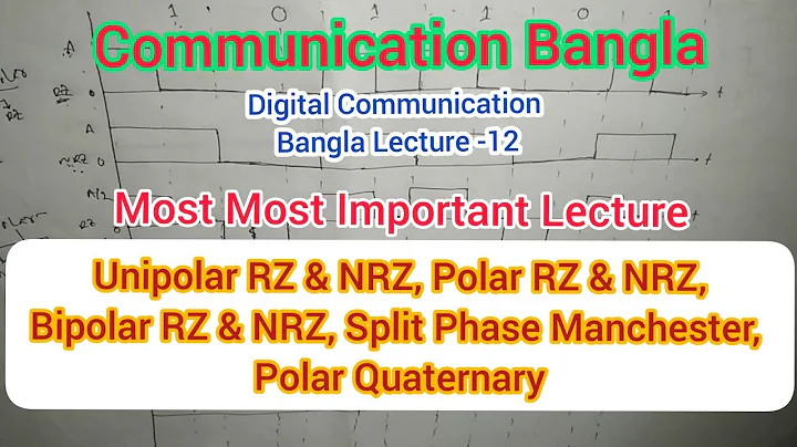 12.Unipolar RZ &NRZ, Polar RZ &NRZ,Bipolar RZ& NRZ(AMI),Split Manchester & Quaternary Bangla Lecture