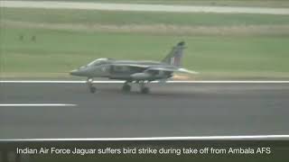 Indian Jaguar suffers bird hit during take off, jettisons ordnance causing huge explosion