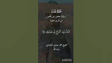 قَالَ رَبِّ اشْرَحْ لِي صَدْرِي (25) وَيَسِّرْ لِي أَمْرِي (26)|المنشاوي|سورة طه