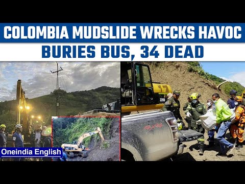 Colombia: Landslide buries bus in Colombia, atlease 34 feared dead | Oneindia News *International