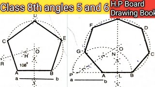 Class 8th Questions 5 and 6 H.P. Board Drawing Book