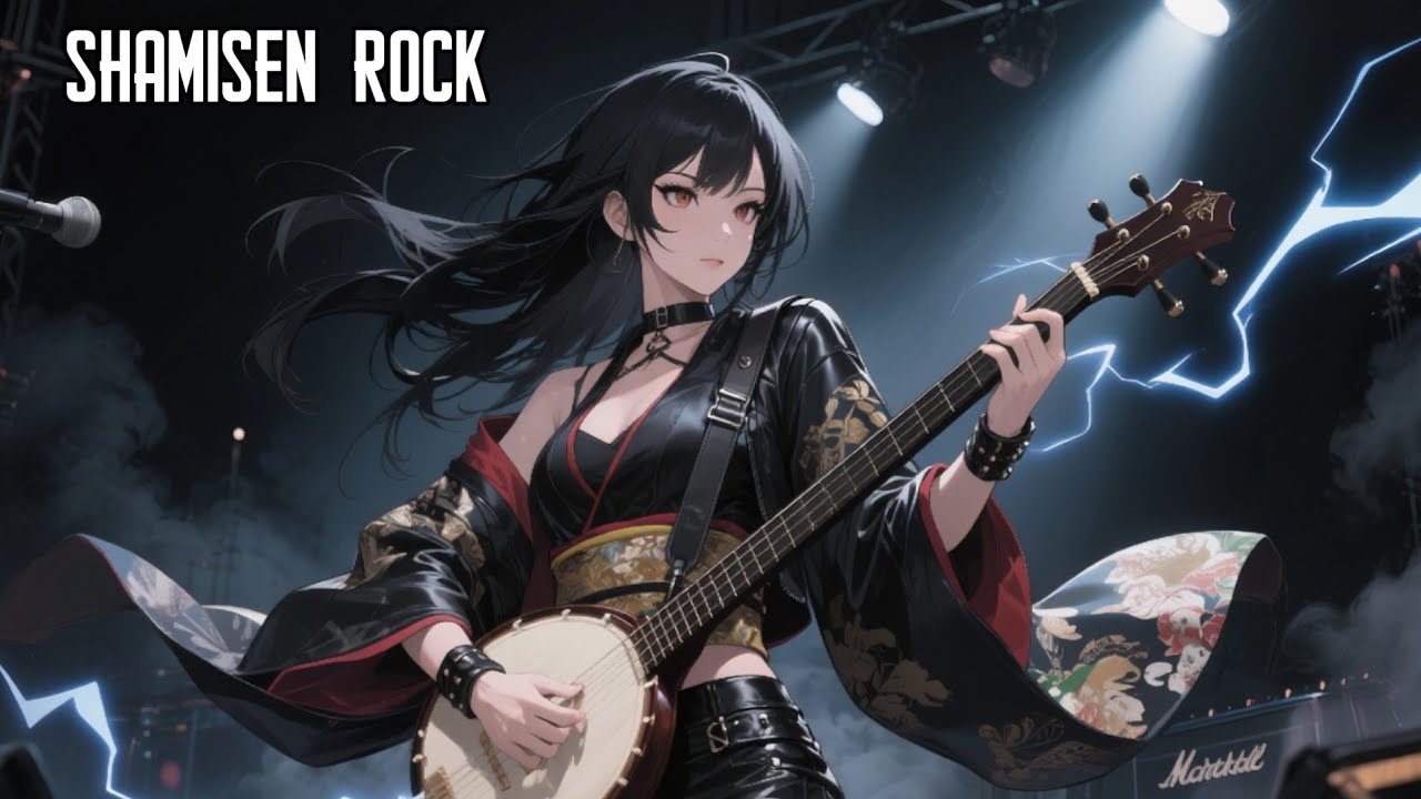 Japanese Shamisen Rock Instrument • Perfect BGM For Gaming, Work, Study, and Ride