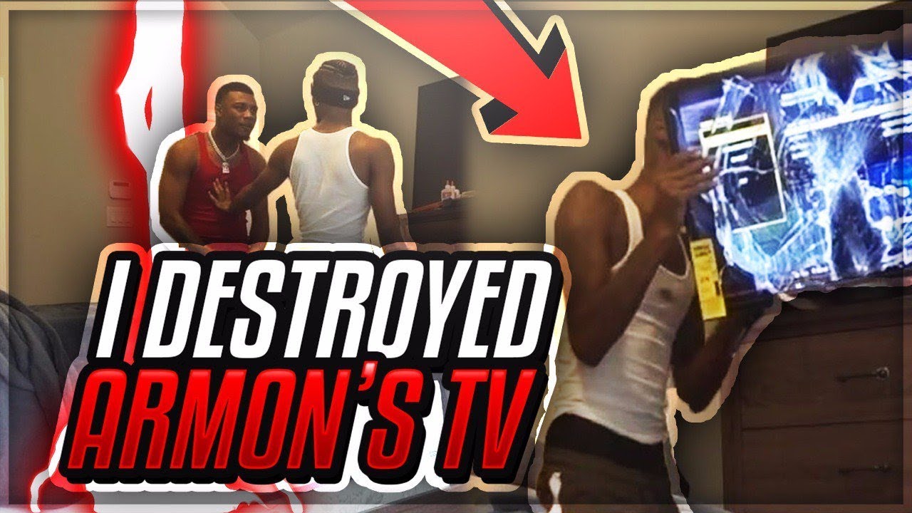 pranks to do on your mom I DESTROYED AR'MON'S TV!! (GETS VERY ANGRY)