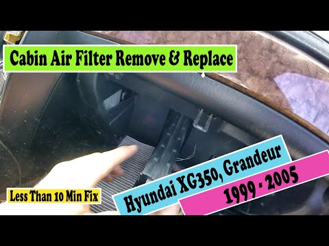 ⫷hyundai-│-xg350,-grandeur-│-1999---2005-│-cabin-air-filter-remove-&-replace-⫸