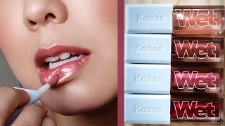 WET OILY GLOSSY LIPS? Kosas Wet Lip Oil Gloss Review and Swatches