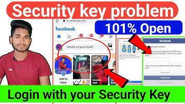 Login with your Security key Problem | How to Security key facebook Problem || Security key 2023