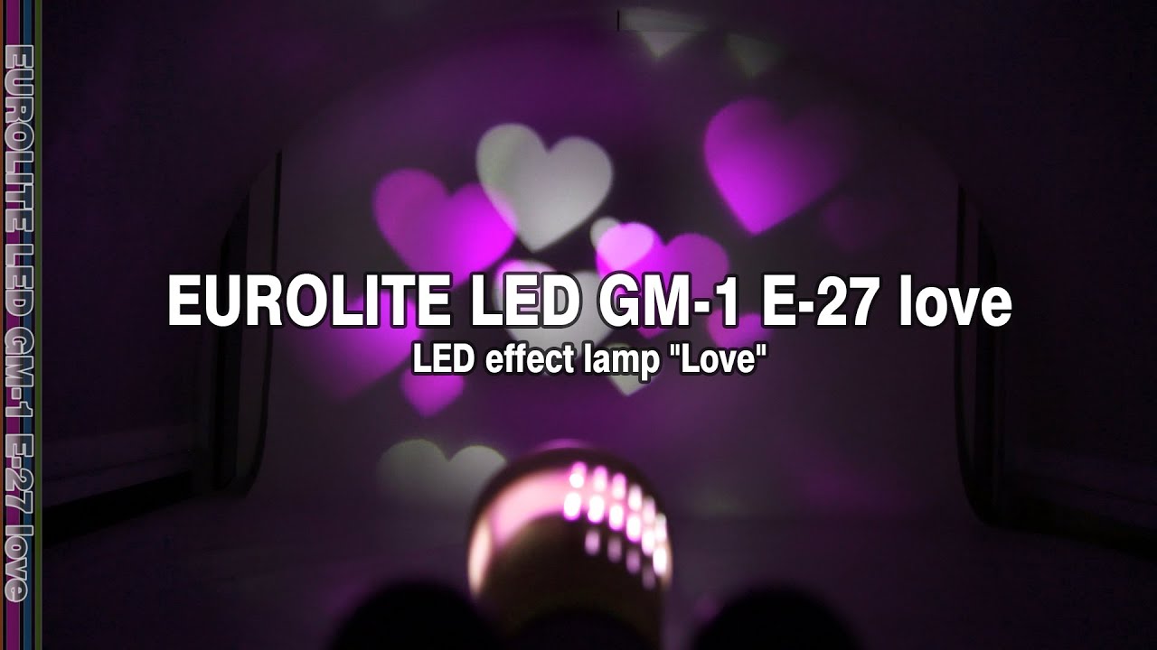 EUROLITE "GM-1" E27 LED Effekt Lampe Birne Lichteffekt Thema Liebe Love NEU! 