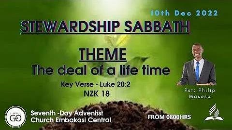 MUNGU KWANZA - STEWARDSHIP SABBATH (Pst. Philip Masese)