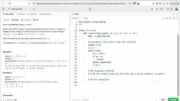 leetcode 2787  Ways to Express an Integer as Sum of Powers | 0:1 knapsack, DP