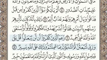 سورة التغابن الصفحة 556 من الاية 1 الى 9 عبدالباسط عبدالصمد مجود
