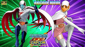Tatsunoko vs. Capcom (1440p 60fps): ARCADE MODE Team Gatchaman