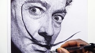 Drawing Salvador DALI - DeMoose Art
