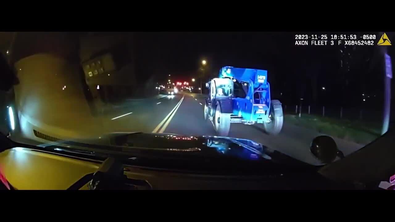 WATCH: 12-year-old in stolen forklift leads Michigan police on hour ...