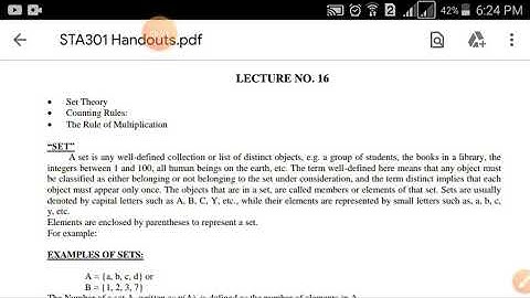 Sta 301 short lecture 16 | set theory| venn diagram