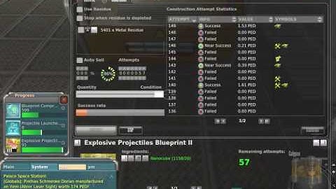 Entropia Universe - Crafting EP II 100 ped run full cond. (part 3)