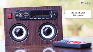 Make Bluetooth, USB and FM Speaker